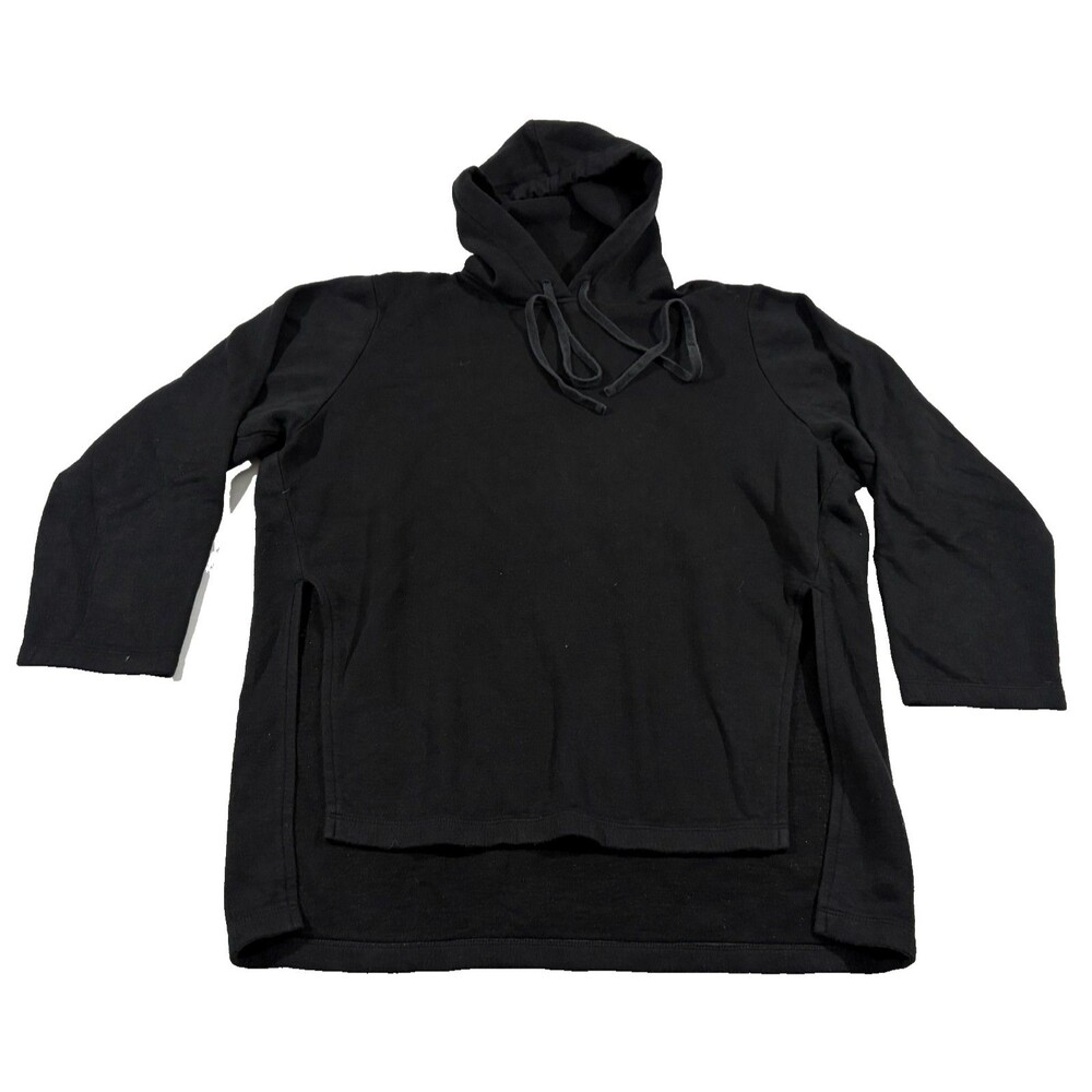 Melitta Baumeister Split Grunge Hoodie Womens Sweatshirt Black Relaxed Sz M USA